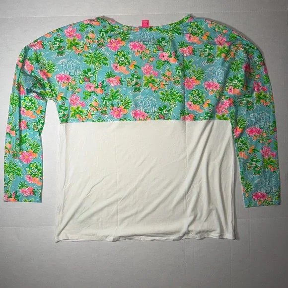 Lilly Pulitzer Disney Floral Long Sleeve Top - Blue and Pink - Picture 5 of 5